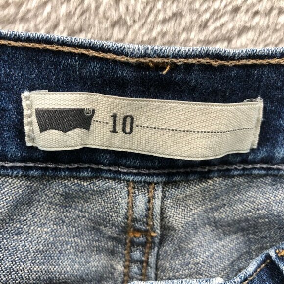 Levi's Womens Capri Jeans Size 10 Blue Denim Medium Wash Casual Rolled Hem - Picture 9 of 15